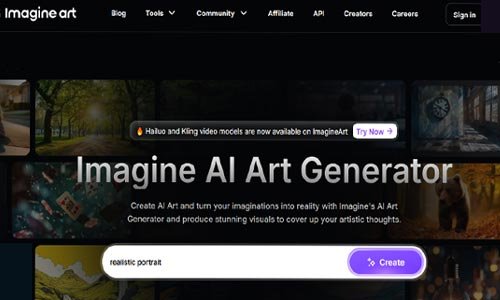 AI Imagine Art Generator Interface