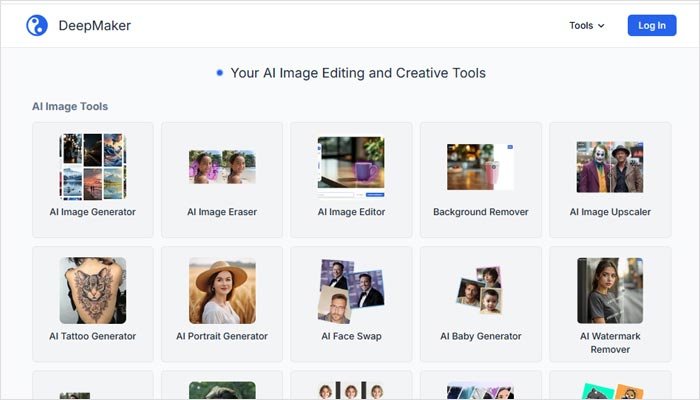 DeepMaker AI Image Editing Platform