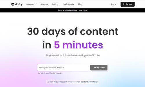 Marky AI Social Media Tool